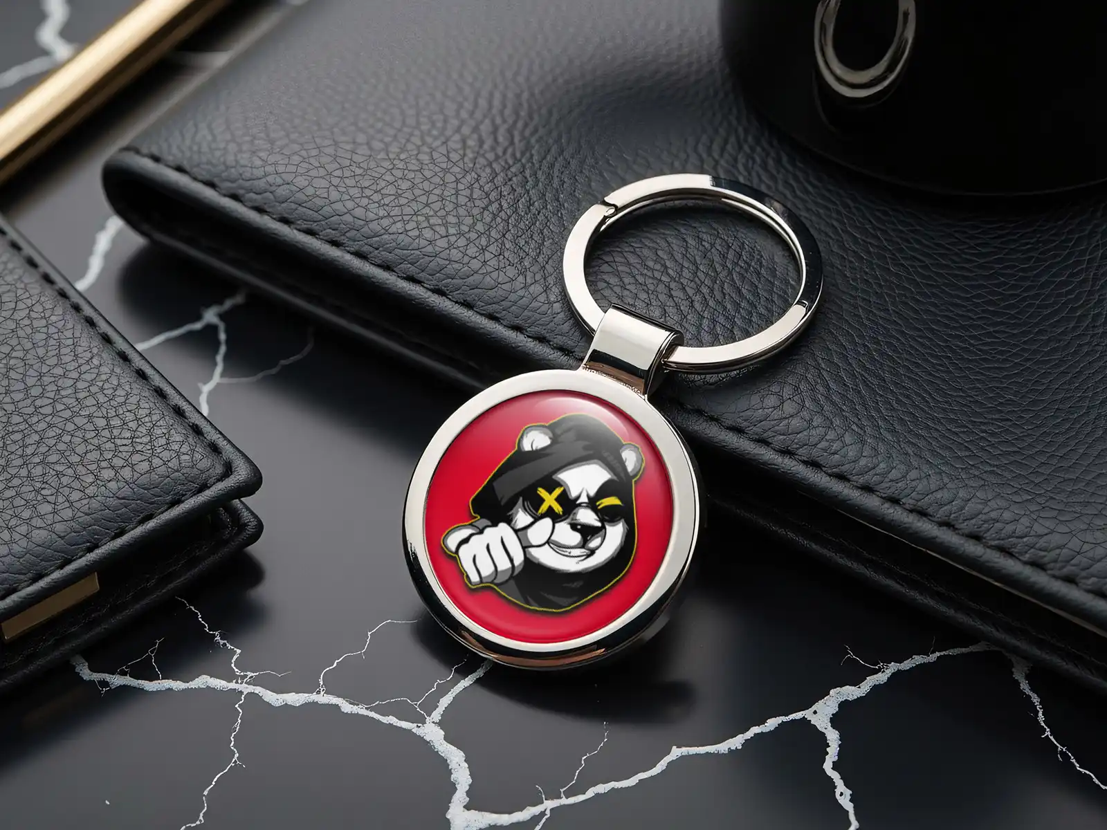 Metal Keychain Glossy Finish and Modern Look